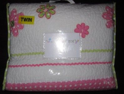   TWIN BEDDING 3PC QUILT SHAM THROW PILLOW Maggie & Zoe CAITLIN  