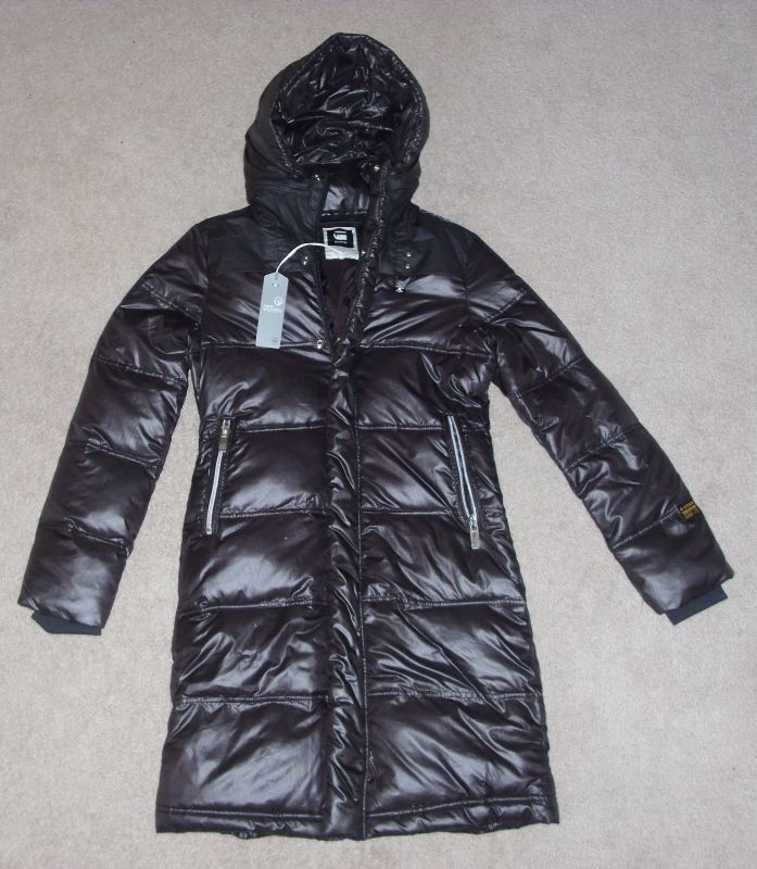 STAR RAW Whistler Hedley Black Puffer Coat w/ Detachable Hood sz L 