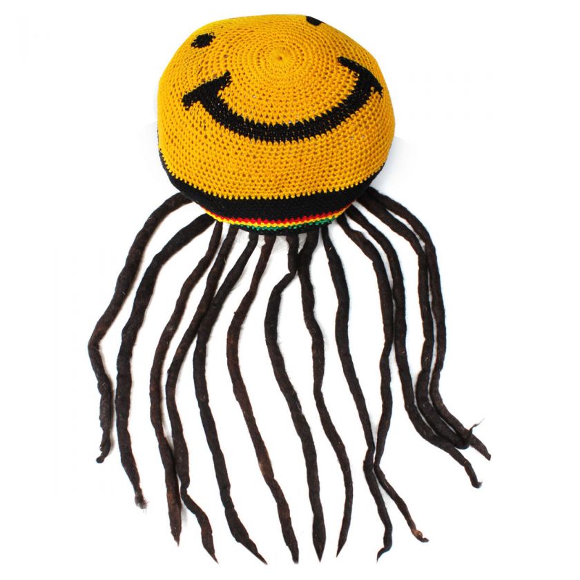 Rasta Dreadlocks Dread Wig Hat Tam Rastafari Costume Jamaica Reggae 