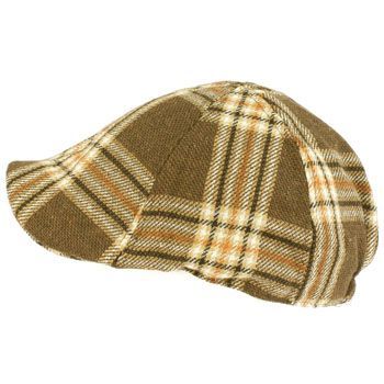 Mens Winter Fall Duck Bill Curved Ivy Cabby Driver Tartan Plaid Hat 