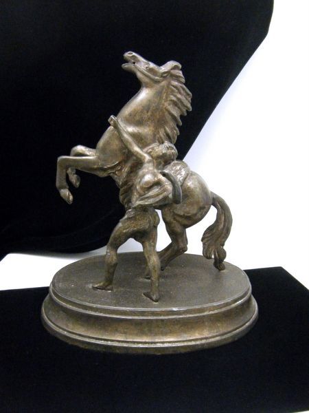 Vintage Spelter Marly Horse Coustou Figurine Replica  