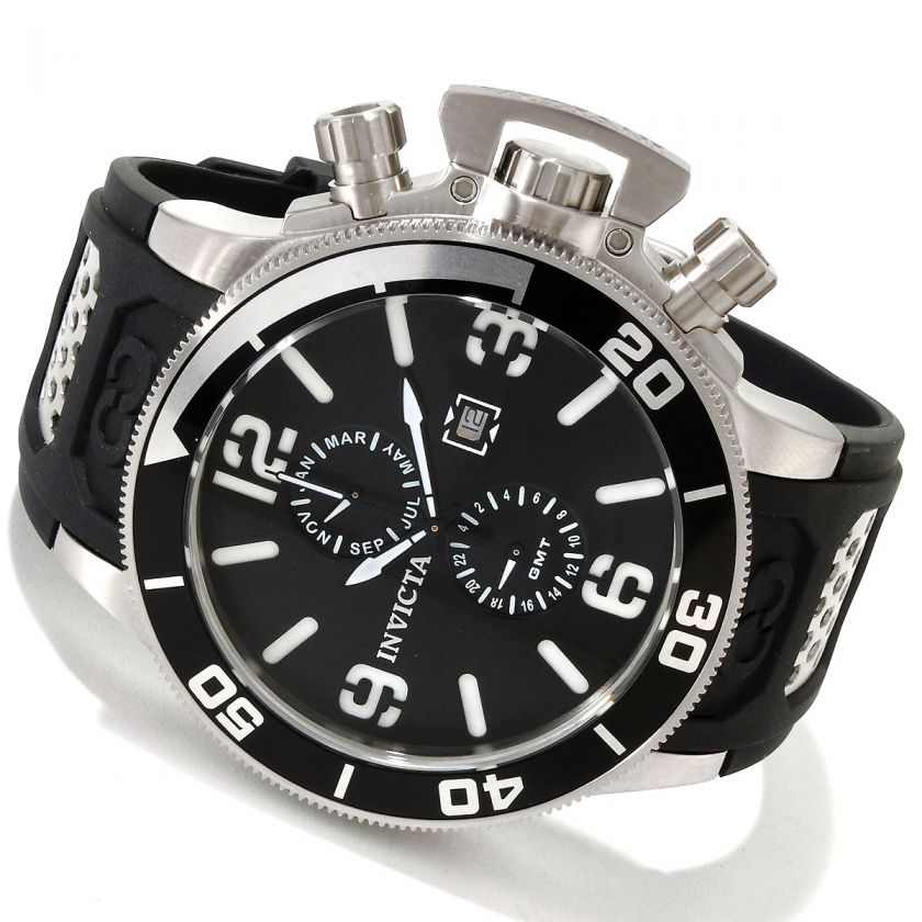 Brand NEW Invicta Mens Corduba GMT Black Dial Watch 0756  