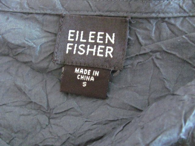 New EILEEN FISHER Teal Silk Crinkle Square Neck Maxi Dress S  
