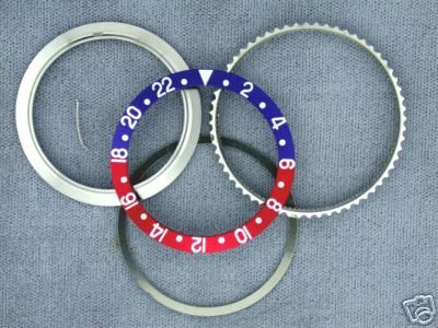 RETAINING+BEZEL+ INSERT FOR ROLEX NEW GMT BLUE/RED 16700  