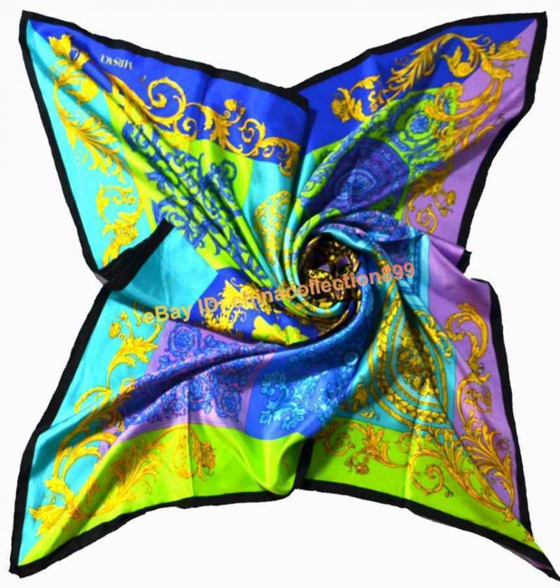 Woman Girl Handmade 100% Twill Silk Square Scarf Shawl  