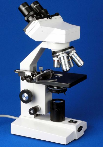 BINOCULAR BIOLOGICAL MICROSCOPE w/ MECHANICAL STAGE 013964500738 