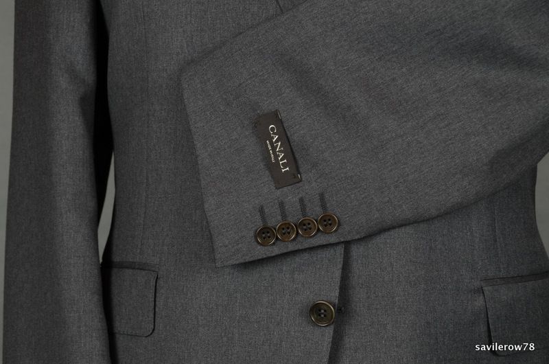2590 NEW CANALI Italy Wool 48R 48 Charcoal Gray Suit 2Btn Recent 