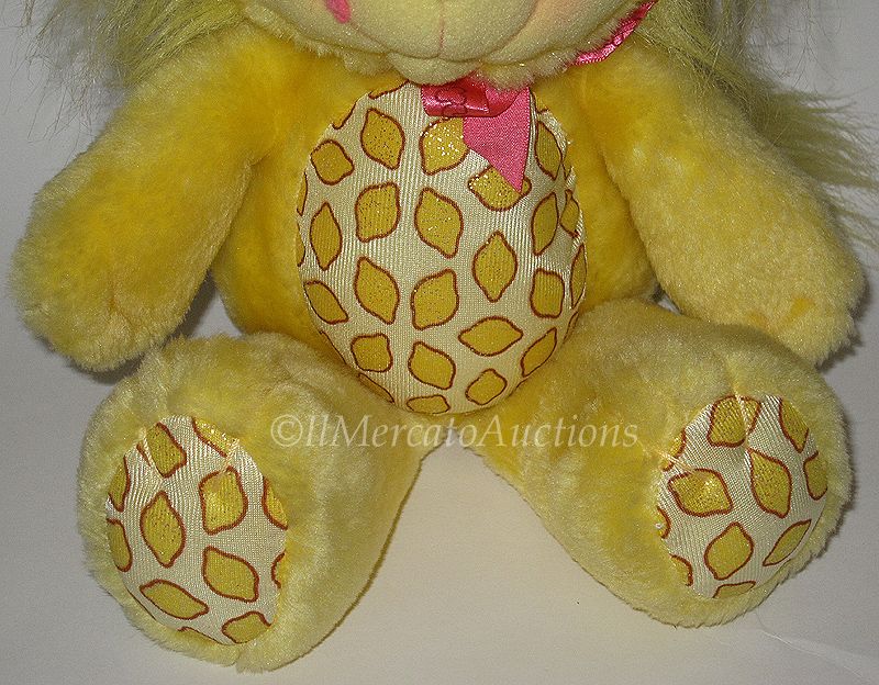 Vtg 1989 HALLMARK YUM YUMS Plush Yellow LUCKY LEMON LION Stuffed 