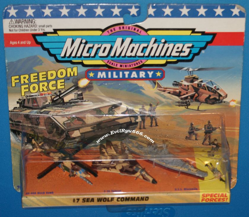   Machines 1995 #7 SEA WOLF COMMAND UH 60, F 14, BATTLESHIP MOC  