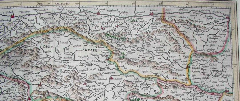 1633 (1589) MERCATOR Friuli Slovenia Croatia Carinthia  