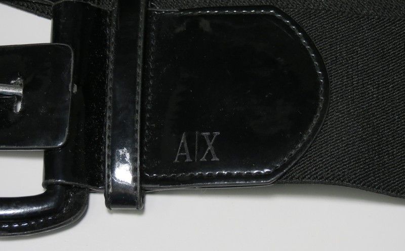   EXCHANGE A/X BLACK WIDE ELASTIC BUCKLE BELT YOUNG WOMEN/LADIES/GIRLS