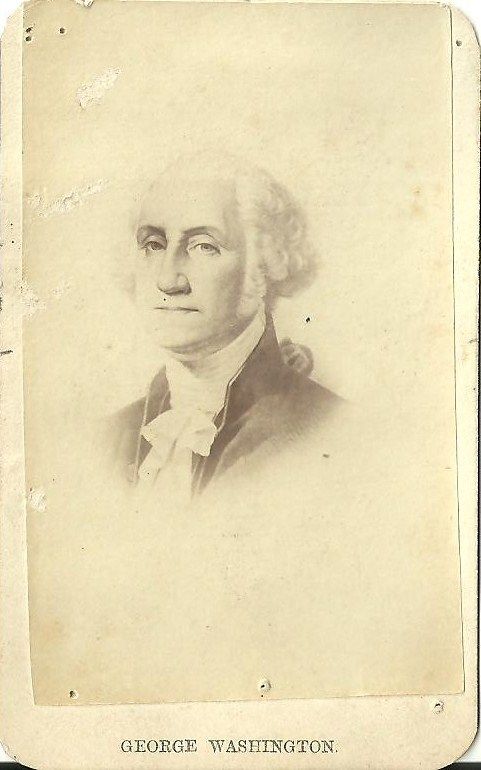 CDV PHOTO GEORGE WASHINGTON 1860  1870 RARE  