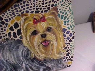 YORKIE HANDPAINTED HANDBAG NEW LISTING GORGEOUS  