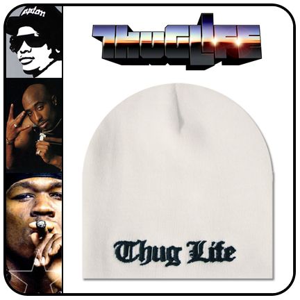 NEW COMPTON THUG LIFE BEANIE HAT CAP WHITE SKI SKULL 6  