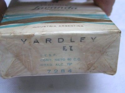 Vintage Yardley English Lavender Perfume Bottle w Box  