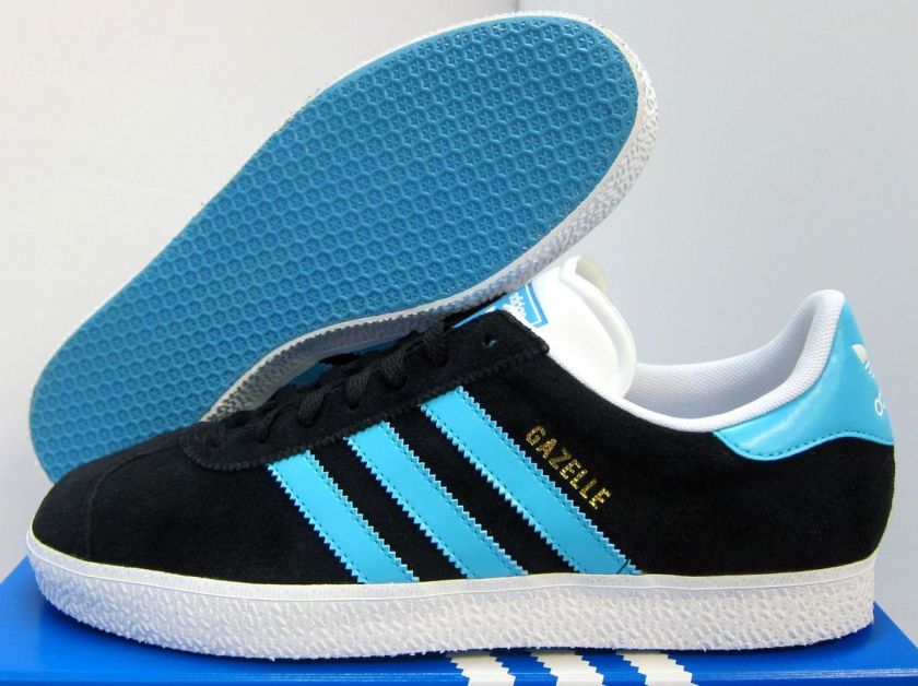 NEW MENS ADIDAS ORIGINALS GAZELLE 2 [V24420] BLACK CYAN WHITE  