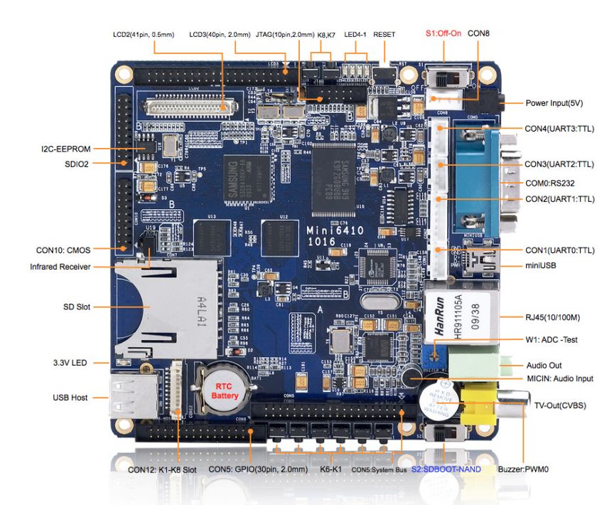 FriendlyARM S3C6410+7LCD(256M RAM+1G Flash)  