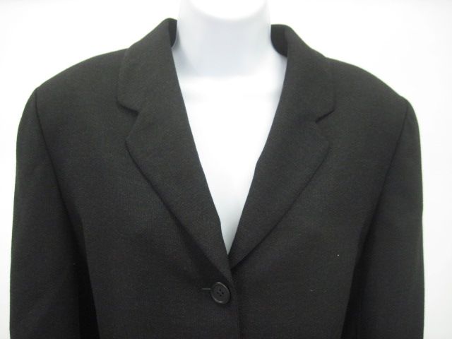 ANTONIO FUSCO Black Wool Jacket Blazer Pants Suit Sz L  