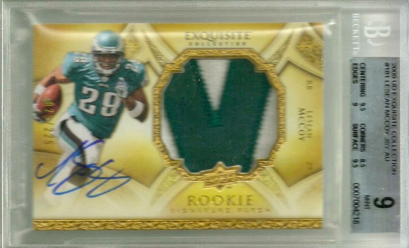   LESEAN McCOY Exquisite 25/225 BGS 9 RC 2CL PATCH AUTO RC Eagles  