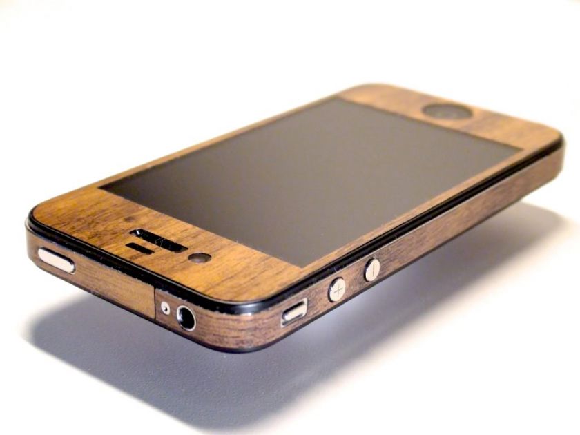 Full Body Wrap Skin Shield Protect iPhone 4  TEAK WOOD  