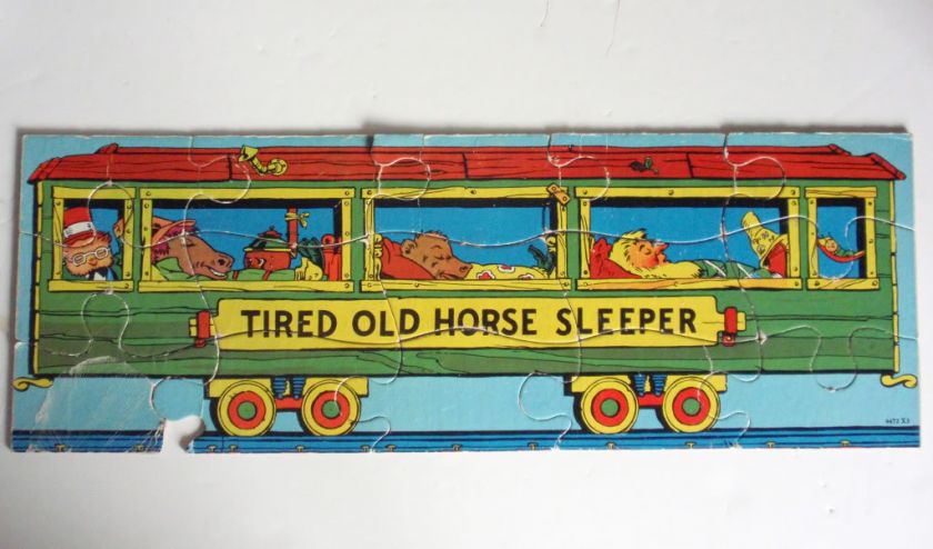 Vintage 6 Puzzles R. A. and A. Railroad All Pieces antique Old Toy 