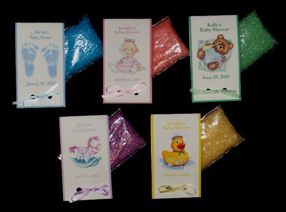 35 Baby Shower Personalized BATH SALT Favors ~Assembled  