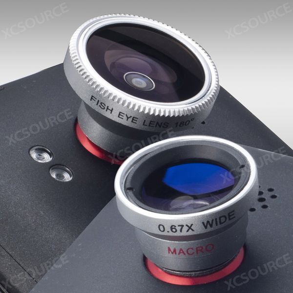 3in1 Fish Eye Lens + Wide Angle +Micro Lens Camera Kit for iPhone 4 4S 