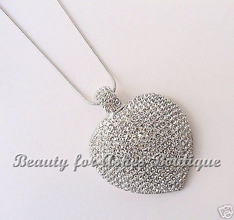 JEWELS BY PARK LANE JEWELRY DESTINY HEART SWAROVSKI CRYSTAL NECKLACE 