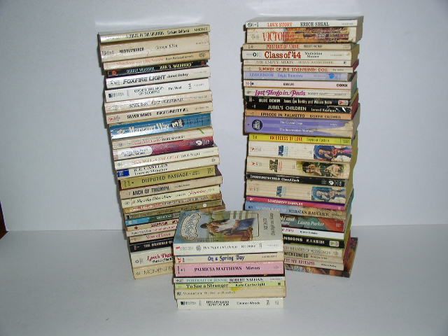 Romance Fiction, Lot of 59 PB Books, Excellent  