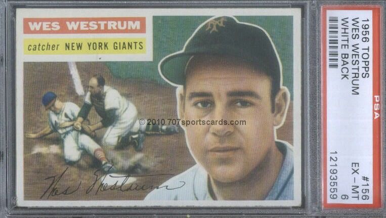 1956 Topps 156 WB Wes Westrum PSA 6 (3559)  