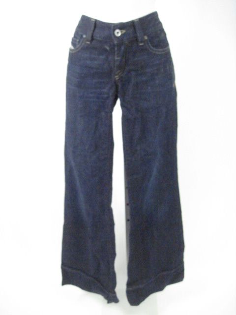 DIESEL INDUSTRY Dark Blue Flare Bellbottom Jeans Sz 26  