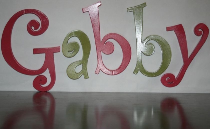 Wood Letters, Hand Painted, Finished, Custom, Nursery Decor, 10 