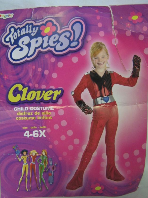 Girls Totally Spies Clover Jumpsuit Halloween Costume Size 4 6X 