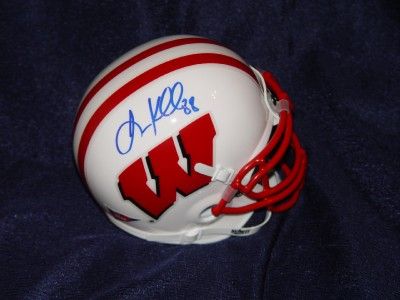 Lance Kendricks Auto Wisconsin Badgers Mini Helmet w/COA  