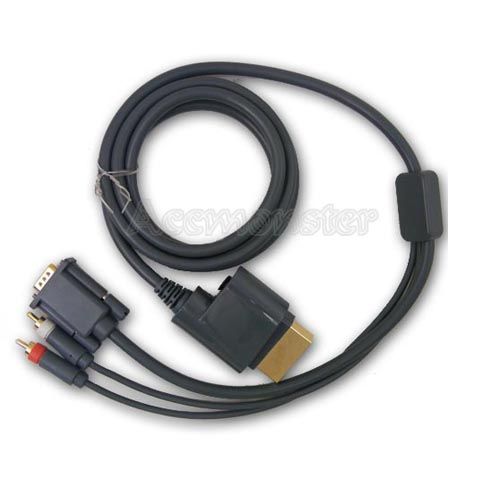 New VGA Video Cable Cord for Microsoft Xbox 360 HDTV US  