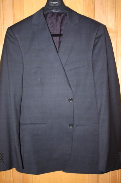 Ermenegildo Zegna Blue Glennplaid Wool Mens Suit 42 R MINTY 2012 