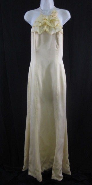 ALVINA VALENTA MAIDS Long Cream Dress Sz M  