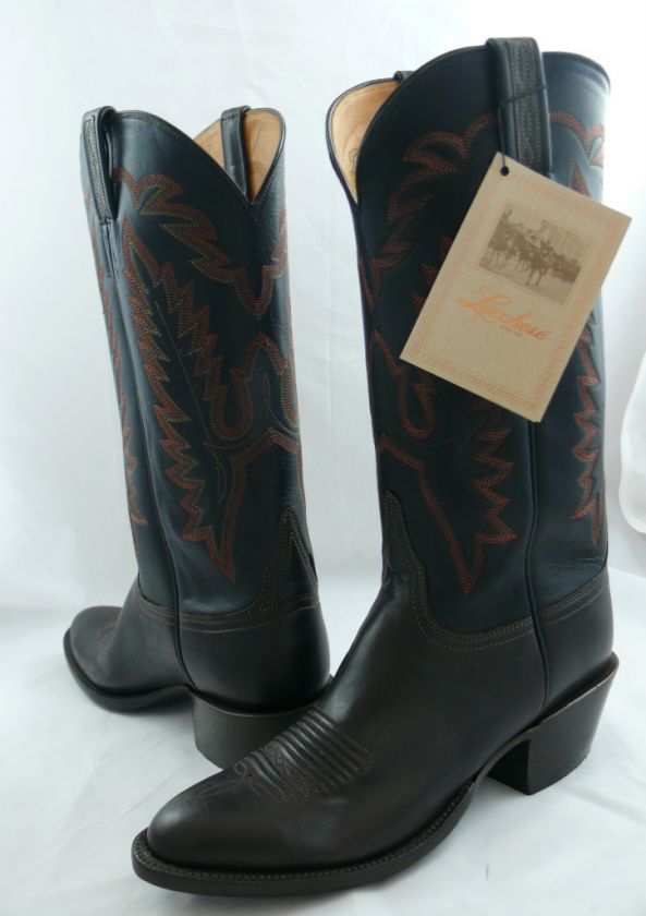 Mens Lucchese Cowboy Boots Chocolate Ranch Hand  