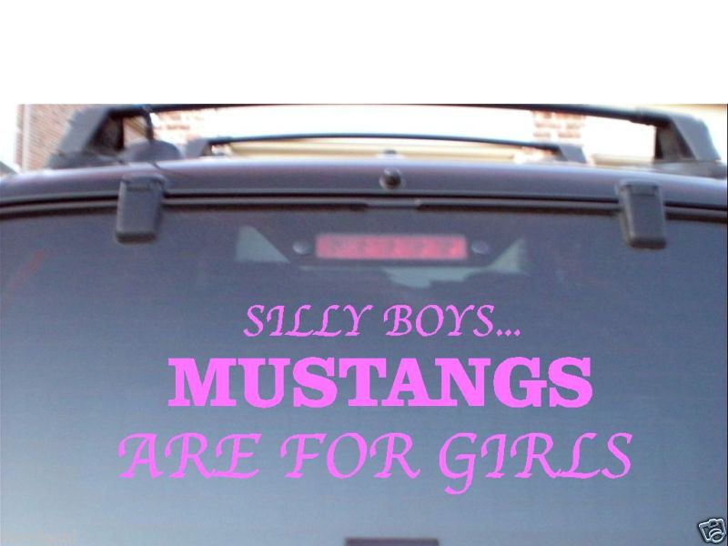 MUSTANG GT FORD GIRLS VINYL CAR WINDOW DECAL STICKER  