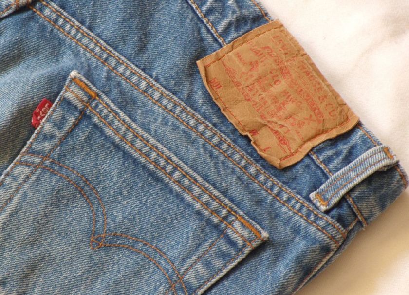1970s vintage Levis 501 jeans 32x32 red ONE OWNER  