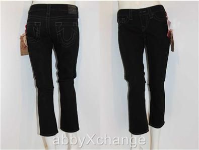 TRUE RELIGION LOLA ROCKSTAR SUPER VIXEN CAPRI JEANS 28  