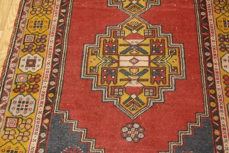 60 Years Old Antique Anatolian Turkish Wool Oriental Area Rug Carpet 