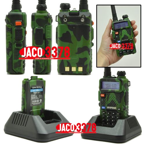 BAOFENG UV 5R Camouflage Dual Band UHF/VHF Radio + USB Prog Cable 6 