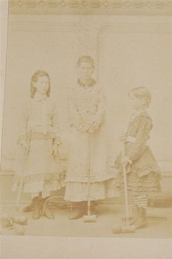 1860s 1870s CDV Card Photo of Croquet Players from Oberlin Ohio NO 