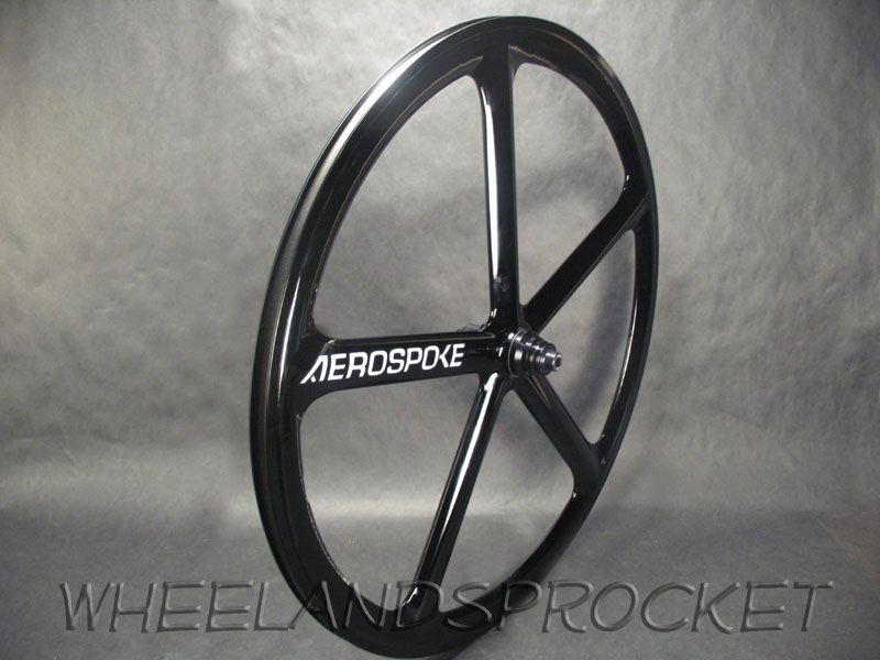 FRONT AEROSPOKE 700C TRACK FIXED GEAR WHEEL BLACK  AER43115082L 