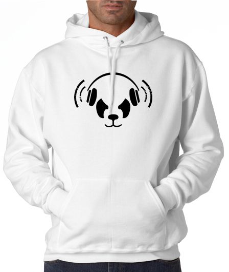 The White Panda DJ Remix Techno 50/50 Pullover Hoodie  