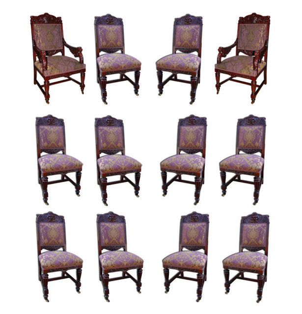 RJ Horner 16 Piece Winged Griffin Mahogany Dining Set  