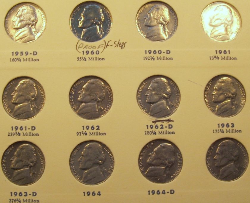 1938 1978 P D S, High Grade Jefferson Nickel Collection  