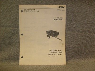 BOLENS DUMP CART SAFETY AND OPERATION INSTRUCTIONS  