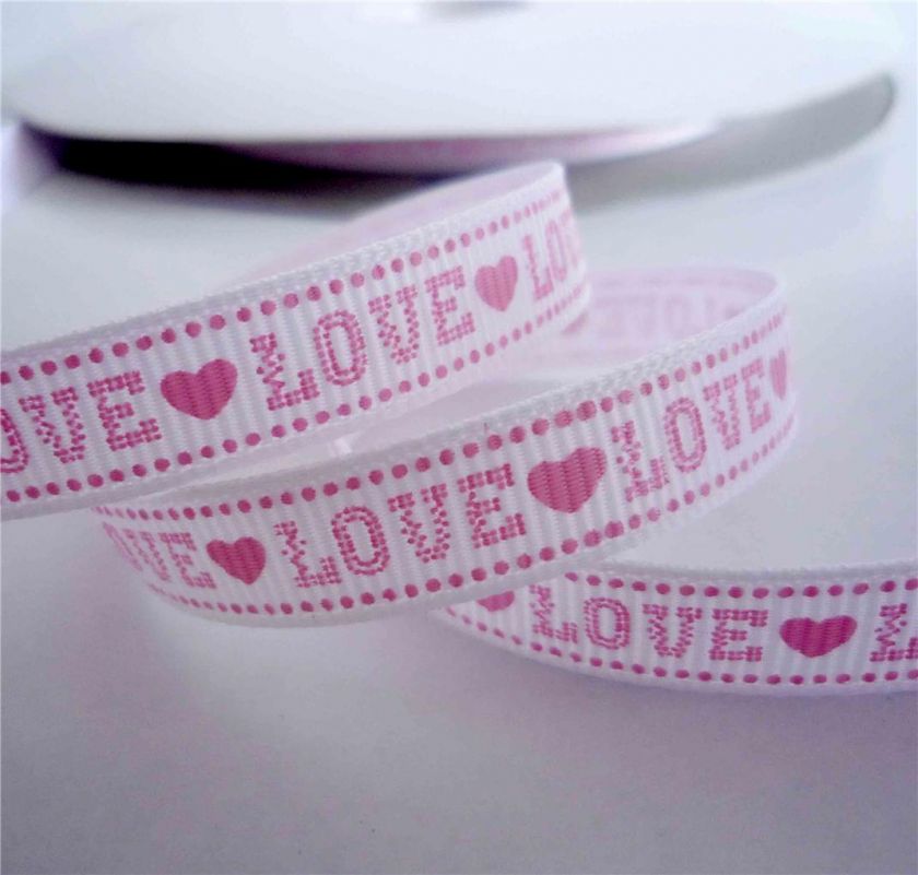 mixed love valentine Grosgrain RIBBON lot 5 yards  